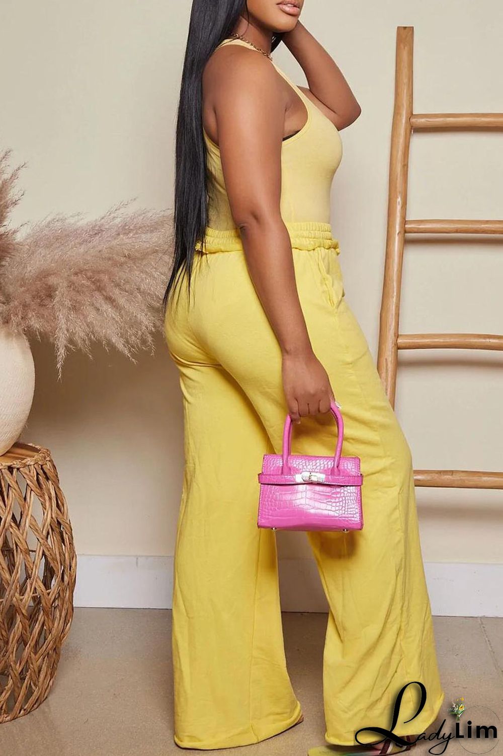 Black Casual Solid Ripped Patchwork U Neck Sleeveless Two Pieces