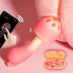 Sunset Mushroom Vibrator – G-Spot and Clitoris Stimulator with Wireless APP Control and Charging Storage