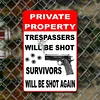 Warning - Vintage Metal Signs(12*16Inch) - Warning