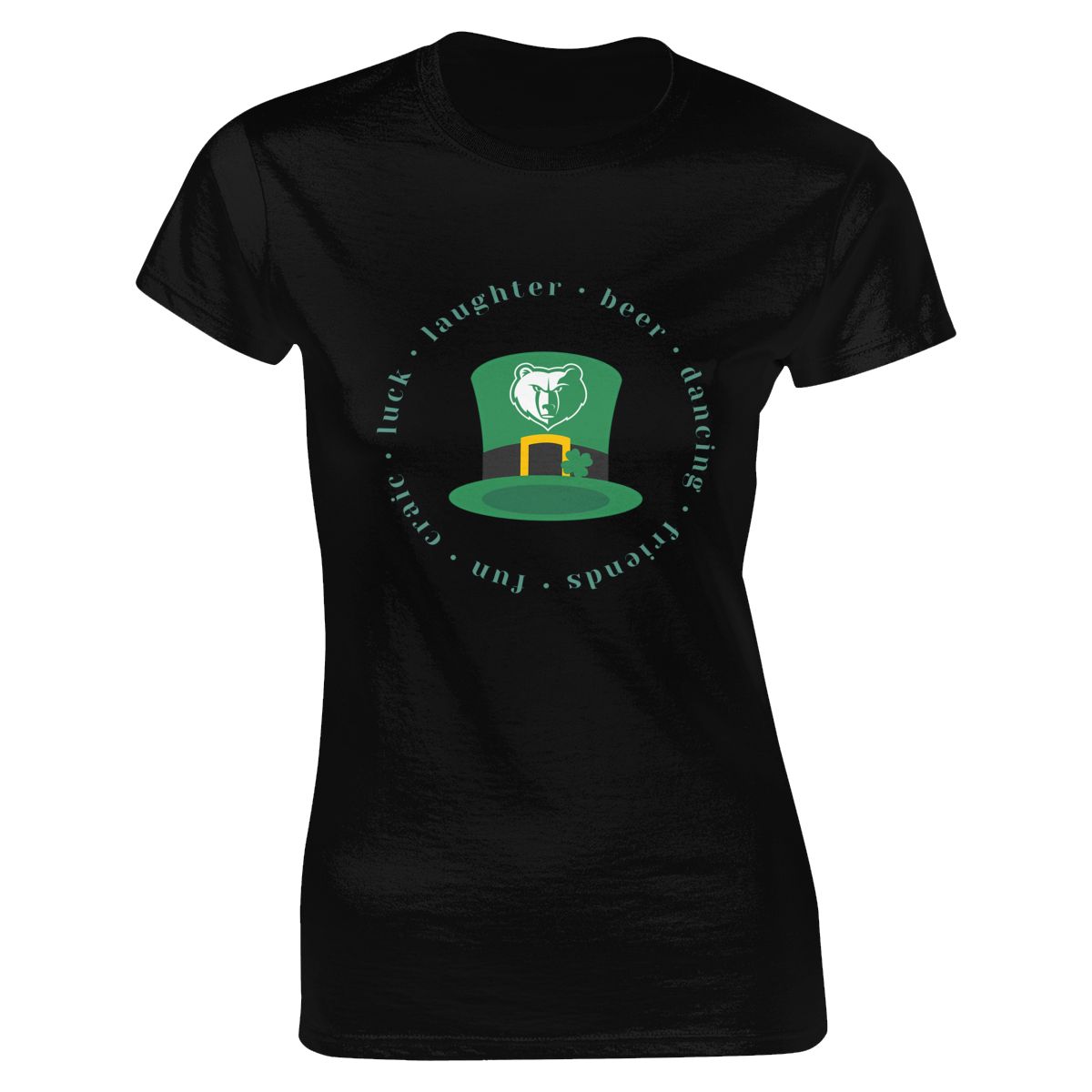 Memphis Grizzlies Green Lucky St Patrick's Day Women's Classic-Fit T-Shirt