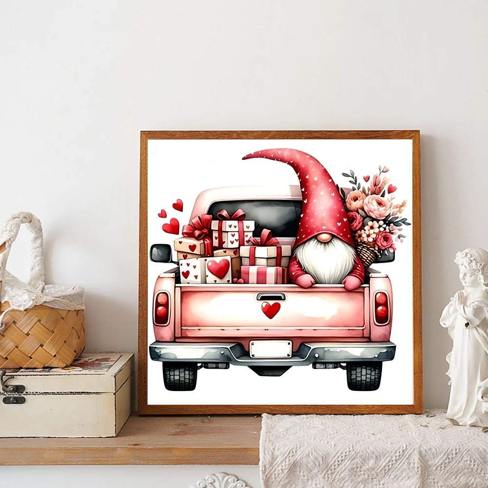 Diamond Painting - Full Round Drill - Valentine's Day Gnome(Canvas|30*30cm)