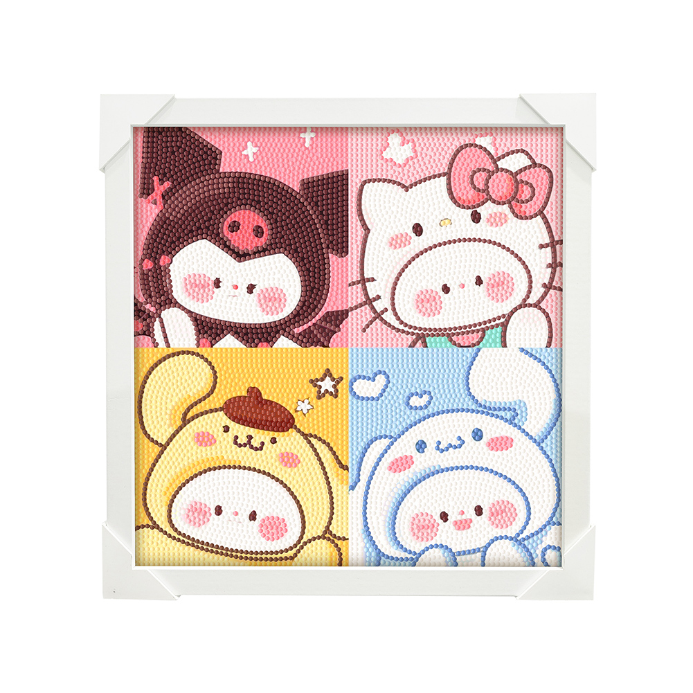 Sanrio Diamond Art Painting Kits with Frame for Kids Ages 4-8-12 Art Crafts