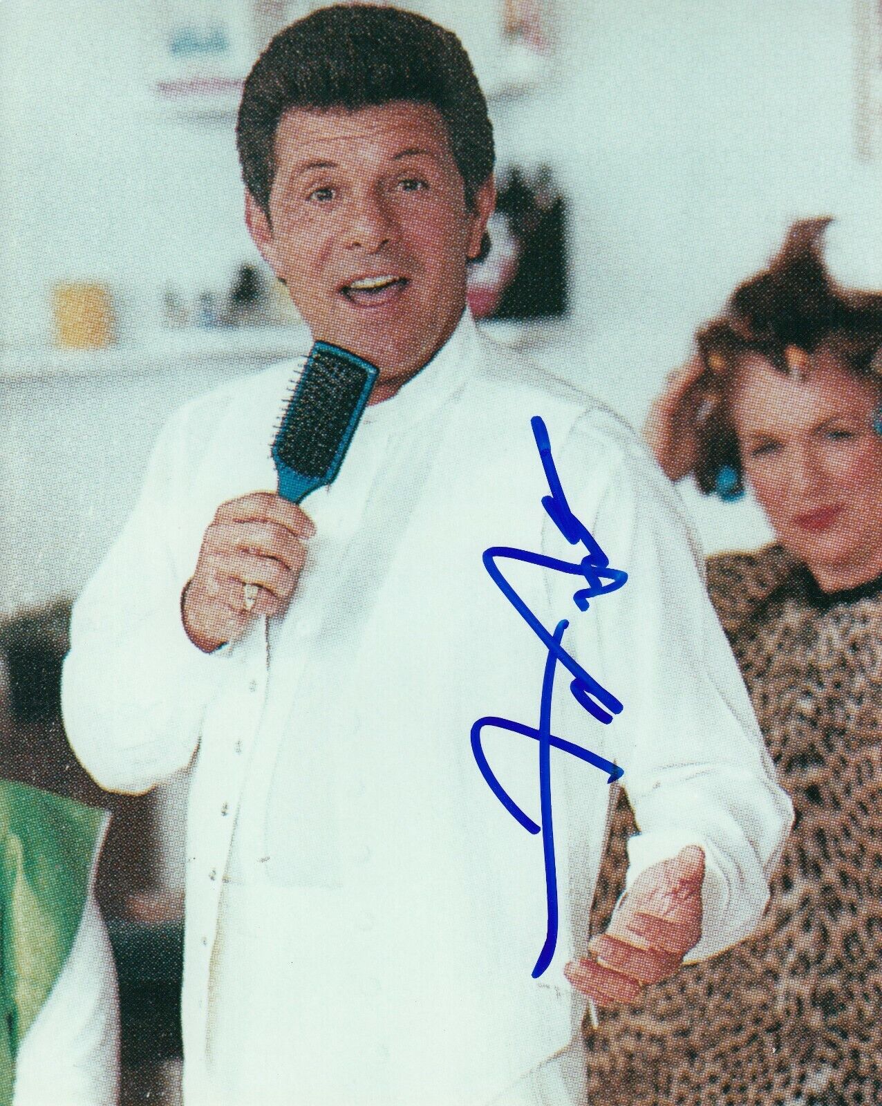 FRANKIE AVALON signed (GREASE) Movie 8X10 Photo Poster painting *Beauty School Dropout* W/COA #6