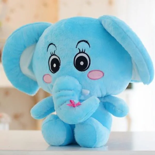 7.5" Creative Cute Little Elephant Plush Toy, Blue - Reborn Shoppe