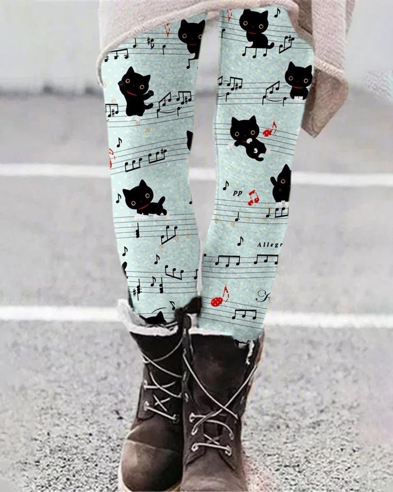Women's Vintage Print Leggings