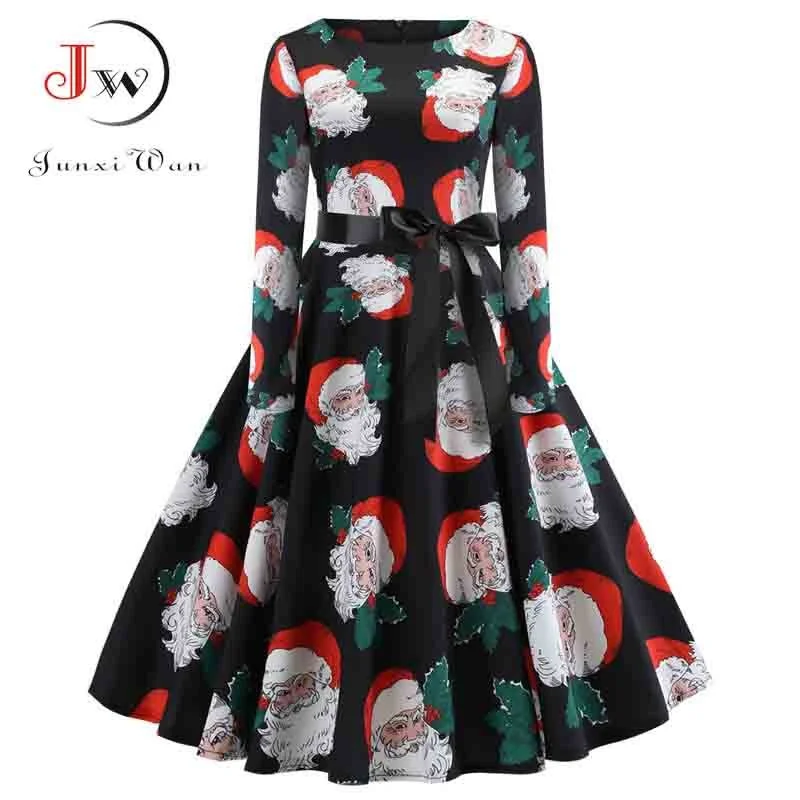 Floral Print Vintage Dress Christmas Dress Women Winter Elegant Party Dresses  Petal Sleeve Casual Midi Dress