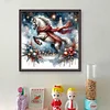 Leaping White Horse-11CT Stamped Cross Stitch 40*40cm/15.75*15.75in tapestrymarket