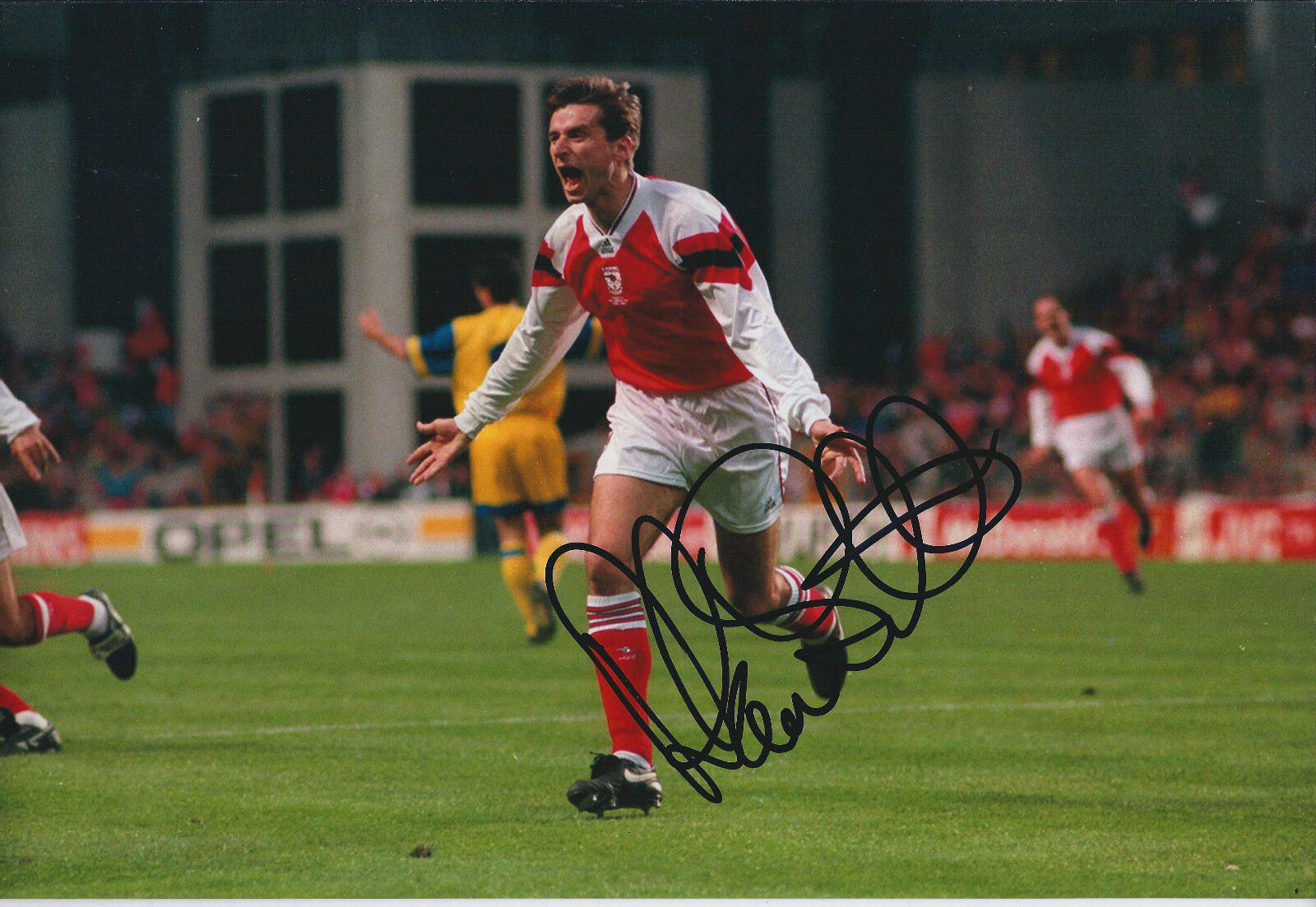 Alan SMITH SIGNED Autograph 12x8 Photo Poster painting AFTAL COA Arsenal Legend Genuine