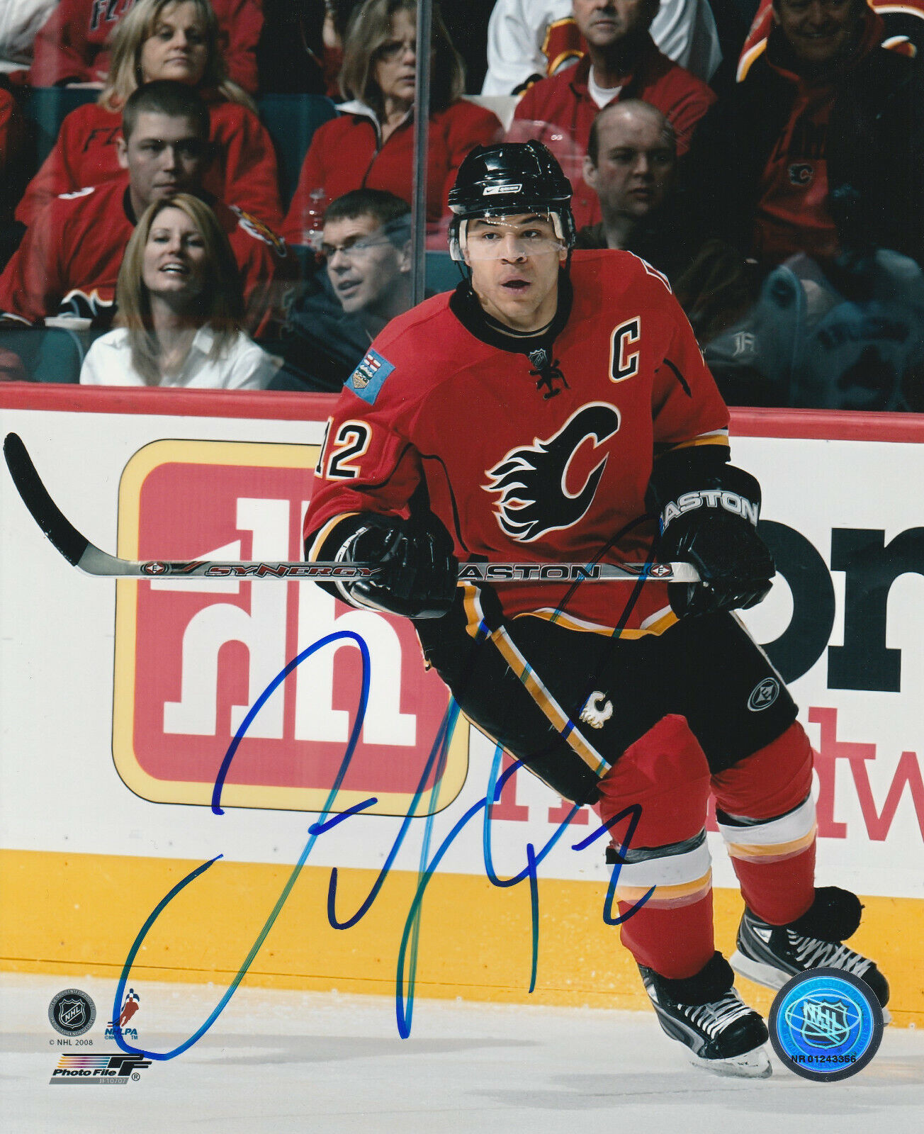 JAROME IGINLA SIGNED CALGARY FLAMES 8x10 Photo Poster painting #2 HHOF Autograph