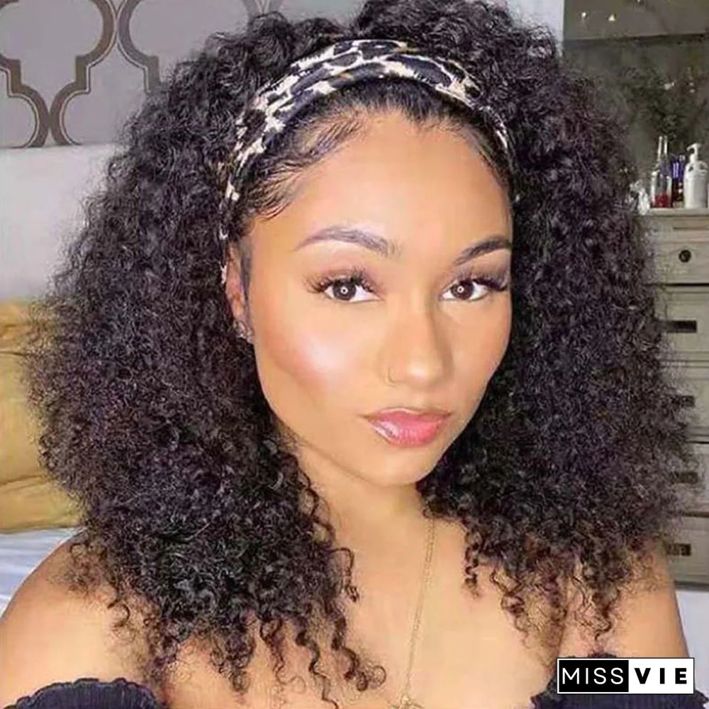 New Small Curly Hair with Wig European and American Headscarf Wig Chemical Fiber Headgear Female