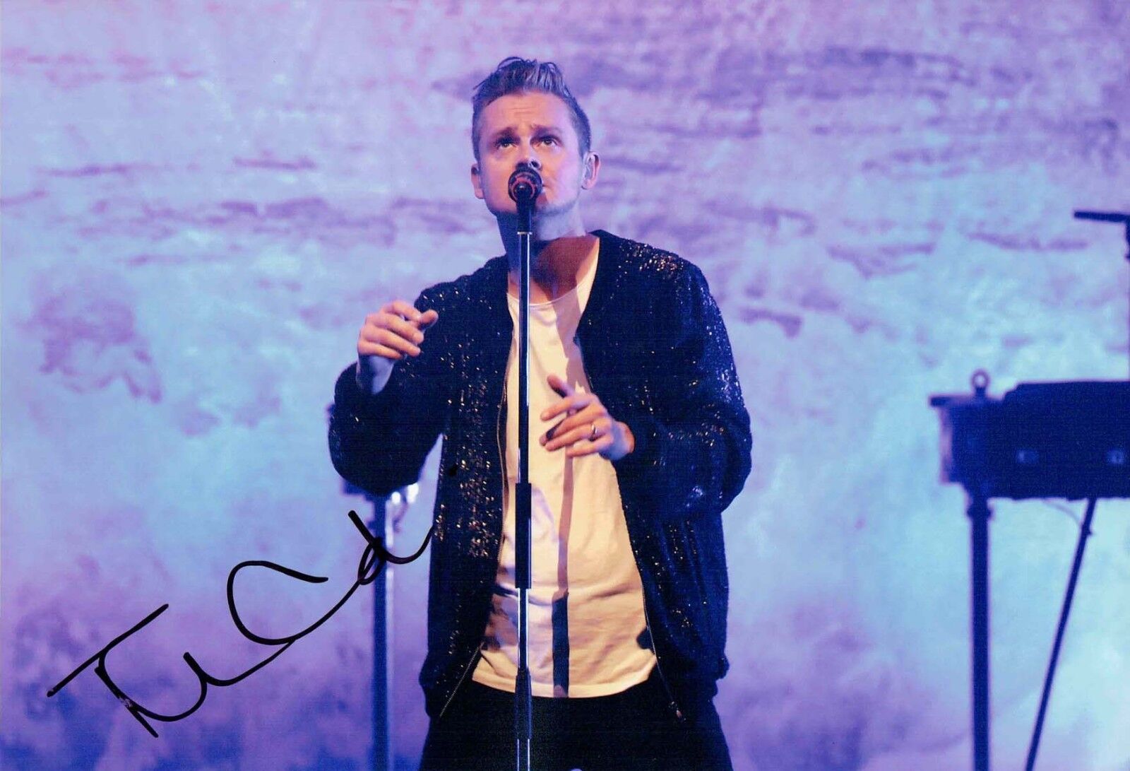 Tom CHAPLIN 2018 Signed Autograph 12x8 Photo Poster painting 5 Keane Lead Singer AFTAL COA