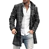 Men's Plaid Woolen Coat