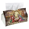 (25cm)Christmas Nativity Scene DIY Diamond Painting PU Tissue Holder Box