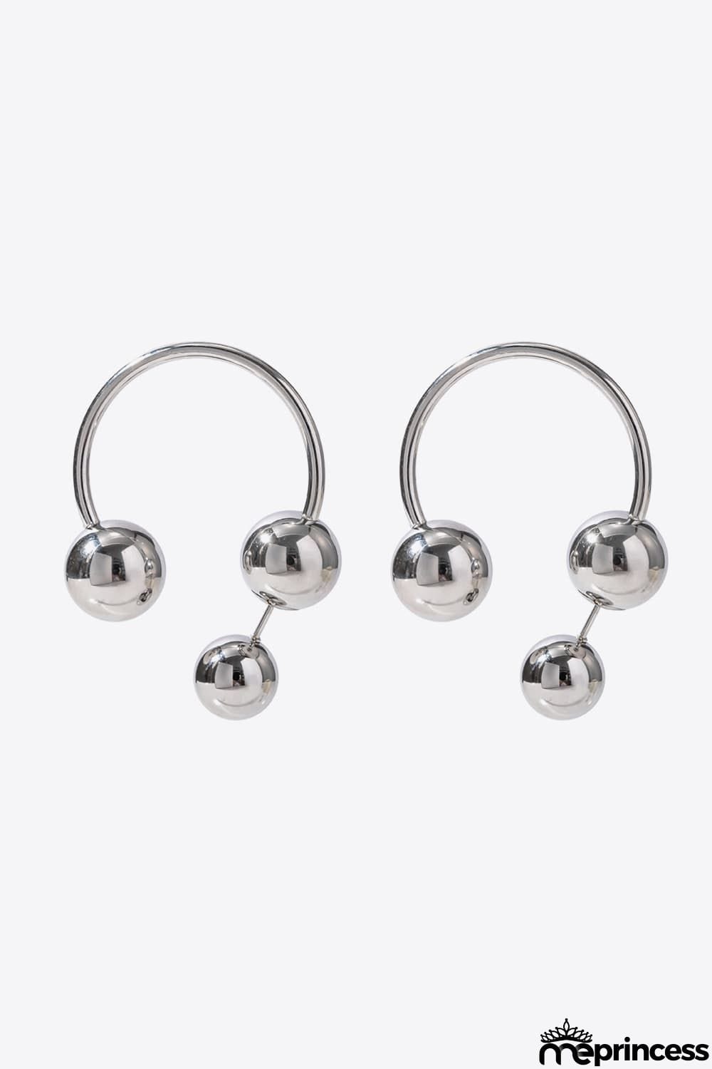 Stainless Steel Ball Earrings