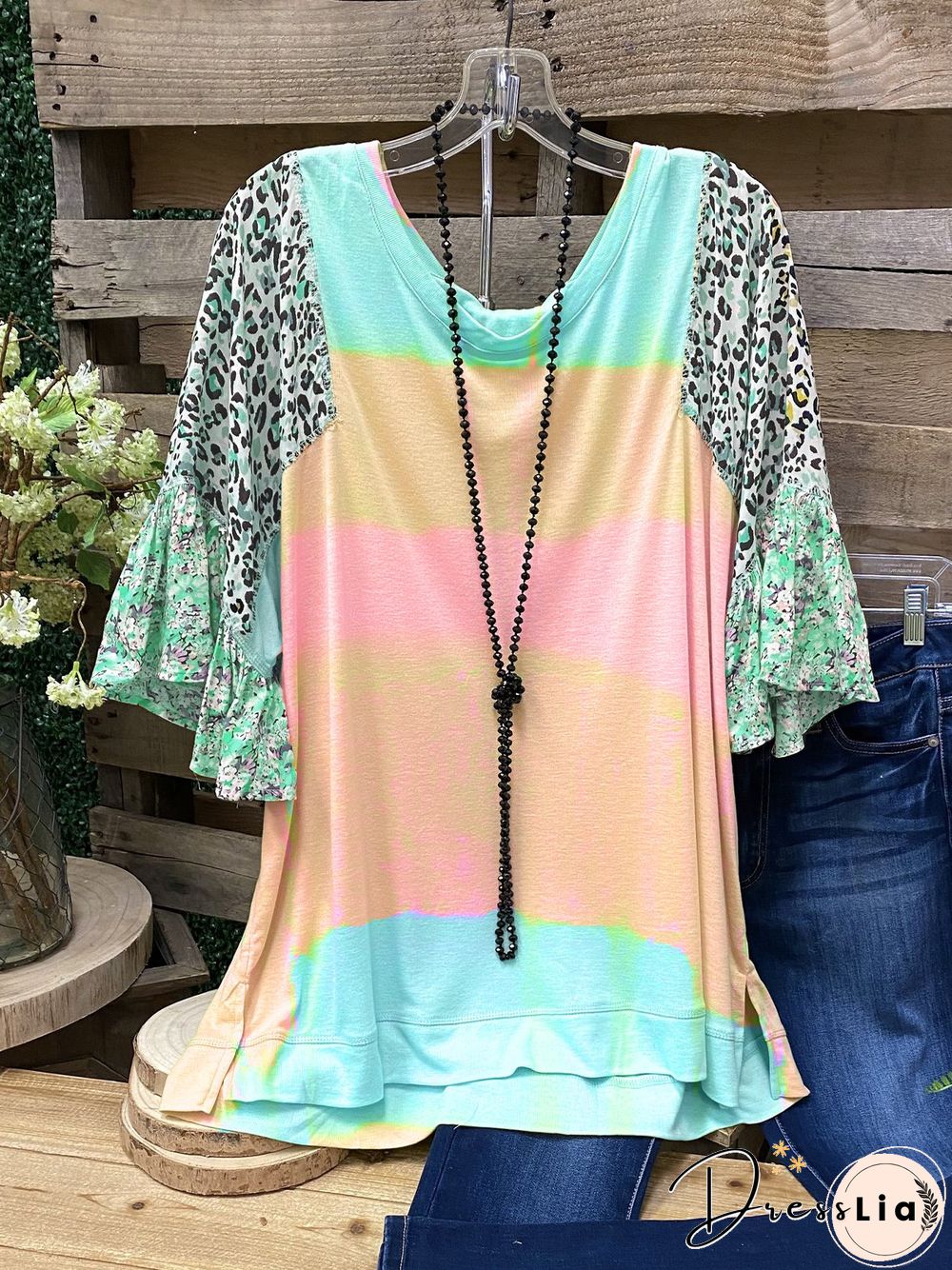 Casual Jersey Half Sleeve Floral T-shirt