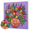 Framed Purple Vase -  DIY Button Art Painting Kit for Creativity DIY Pearl Dot Crafts for Gift Home Wall Decor 30*30CM
