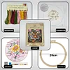 Tiger-DIY Embroidery Kit with Pattern Cotton Threads Needles Hoop 30*30cm/11.81*11.81in tapestrymarket