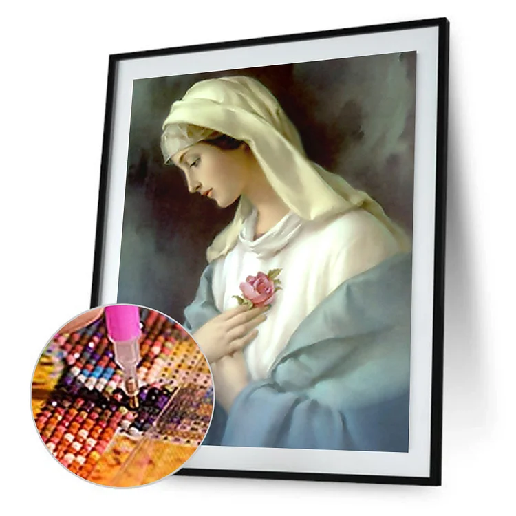 Virgin Mary Inlaid  Special Shape Diamond Painting 40*30 CM