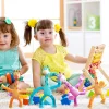 Tubes torsad&eacute;s t&eacute;lescopiques girafe, jouets sensoriels