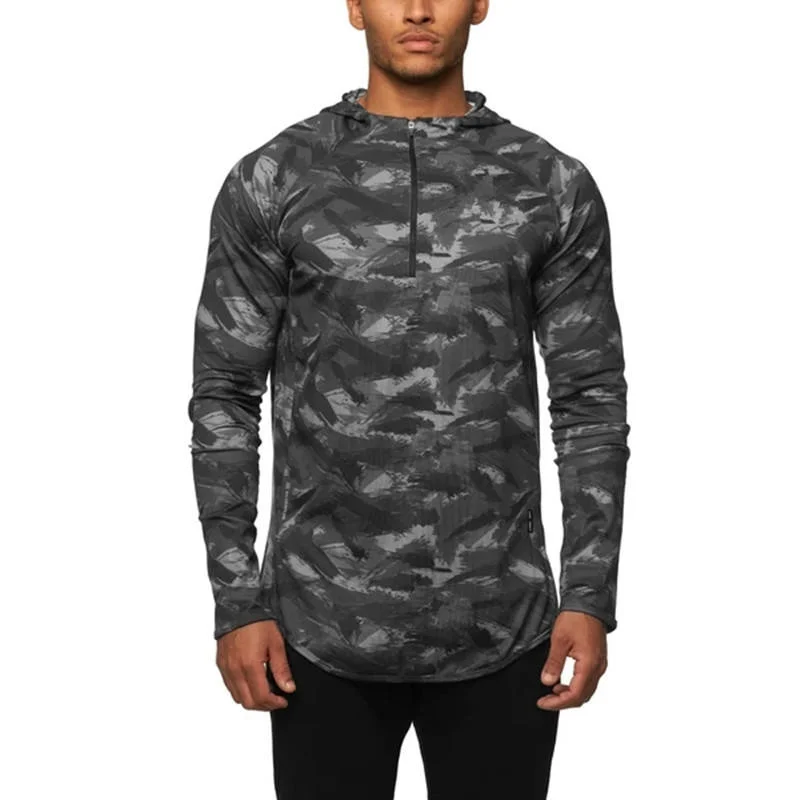 Promotion Men Camo Casual Sport Out Door Hoodies Fashion Jogging Training Tracksuit For Man