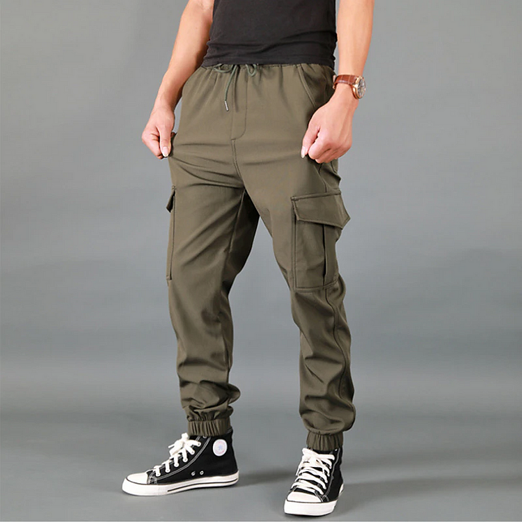 Men's Cargo Trousers Hiking Pants Pocket Plain Comfort Breathable Outdoor Daily