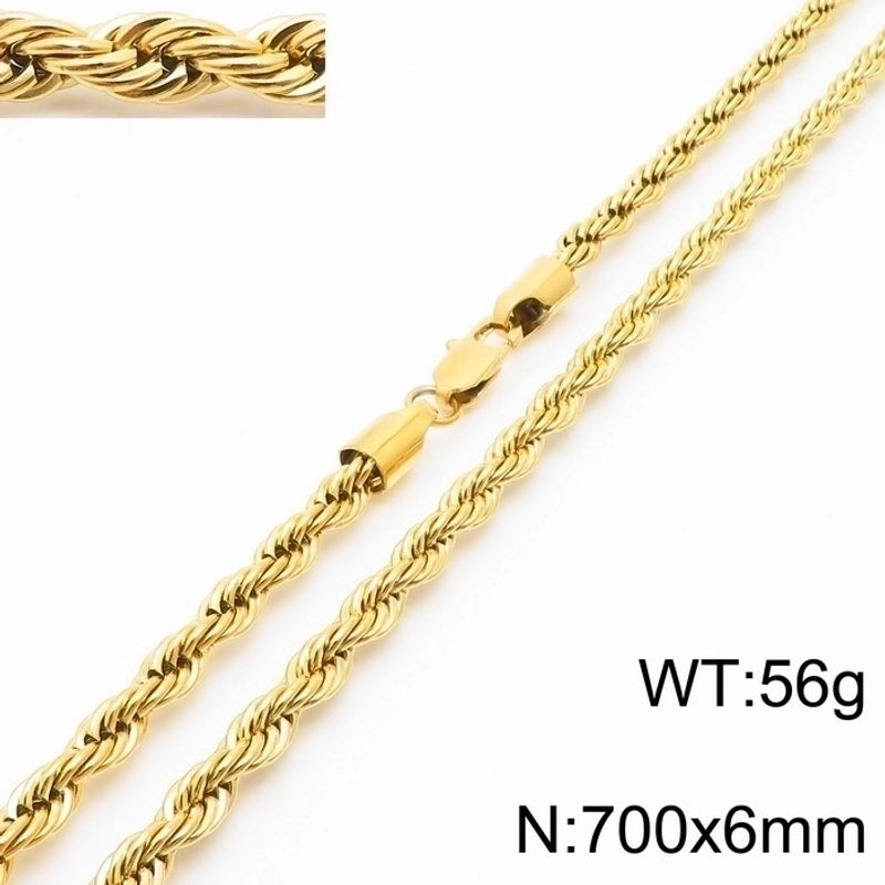 Jewelry Fashion Geometric 304 Stainless Steel 18K Gold Plated Plating Stainless Steel Necklaces