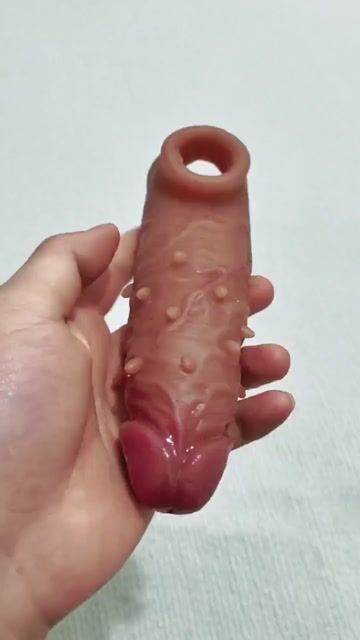 Reusable Condom and Soft Texture Sleeve Extender Sheath for Men