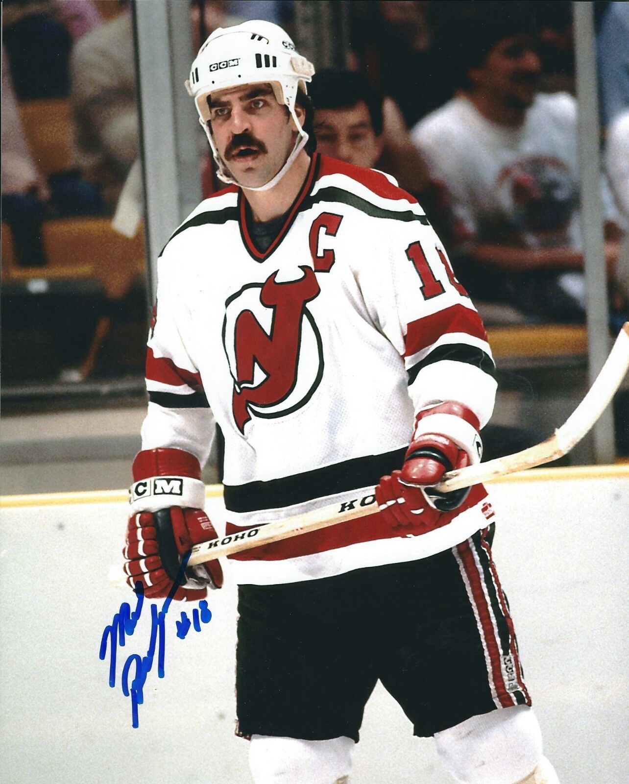 Signed 8x10 MEL BRIDGMAN New Jersey Devils Autographed Photo Poster painting - COA