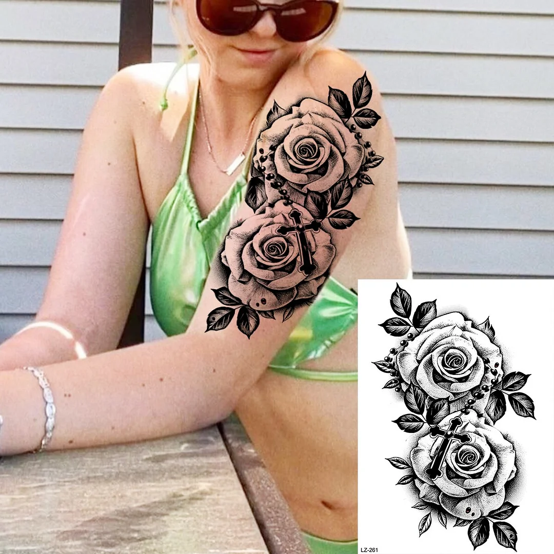 Sdrawing Mandala Lotus Pendant Sexy Henna Temporary Tattoos For Women Underboob Adult Butterfly Feather Fake Tattoo Arm Tatoos
