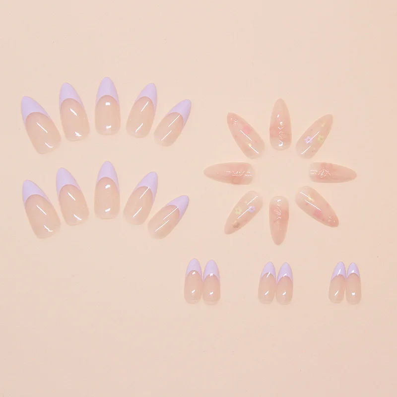 Churchf Churchf Nails French Wear Nail Stereo Bow Removable Beauty Nail Piece Flower Nail Piece Nail Patch