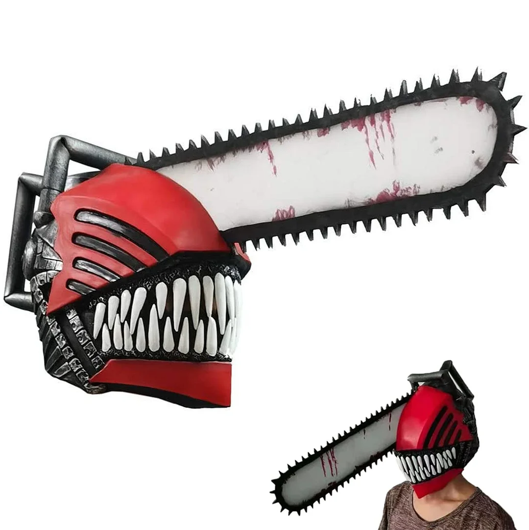 Anime Chainsaw Man Mask Bloody Pochita Denji Mask Chainsaw Man Denji Helmet for Halloween Cosplay