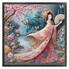 Japanese Beauty-11CT Stamped Cross Stitch 50*50cm/19.69*19.69in
