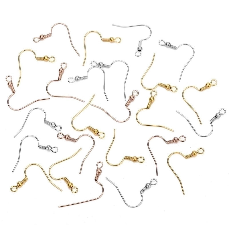 20 PCS/Package Stainless Steel Solid Color Hook Earring Findings Minimalist