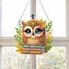 (US Only)Acrylic 2D Flat DIY Book Owl Hanging Diamond Art Kits Wall Door Decoration