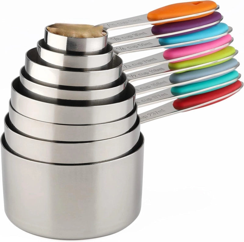 Casual Solid Color 430 Stainless Steel Silica Gel Measuring Spoon Measuring Cup 1 Piece 1 Set