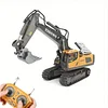 2.4Ghz 11 Channel Remote Control Excavator Toy RC Construction Bulldozer Dump Truck Alloy Vehicles Toys With Light And Sound Birthday Christmas Gifts