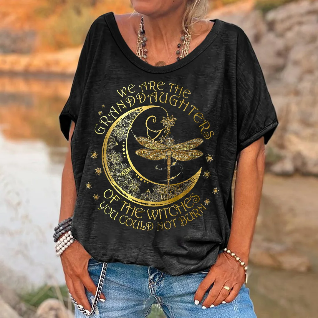 Women's We Are The Grand Daughters Of The Witches You Could Not Burn Print T-shirt