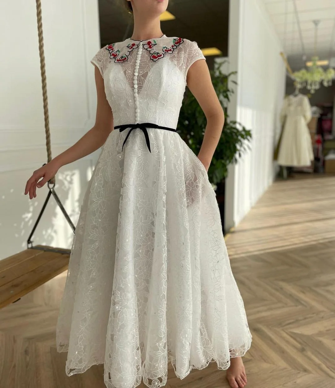 Cherry Lace Bridal Dress