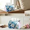 Lilies and Birds DIY PU Diamond Painting Tissue Box Kit Desktop Tissue Holder with Rhinestone Diamond Desk Decorative Tissue Box for Adults Desktop Storage Organizer