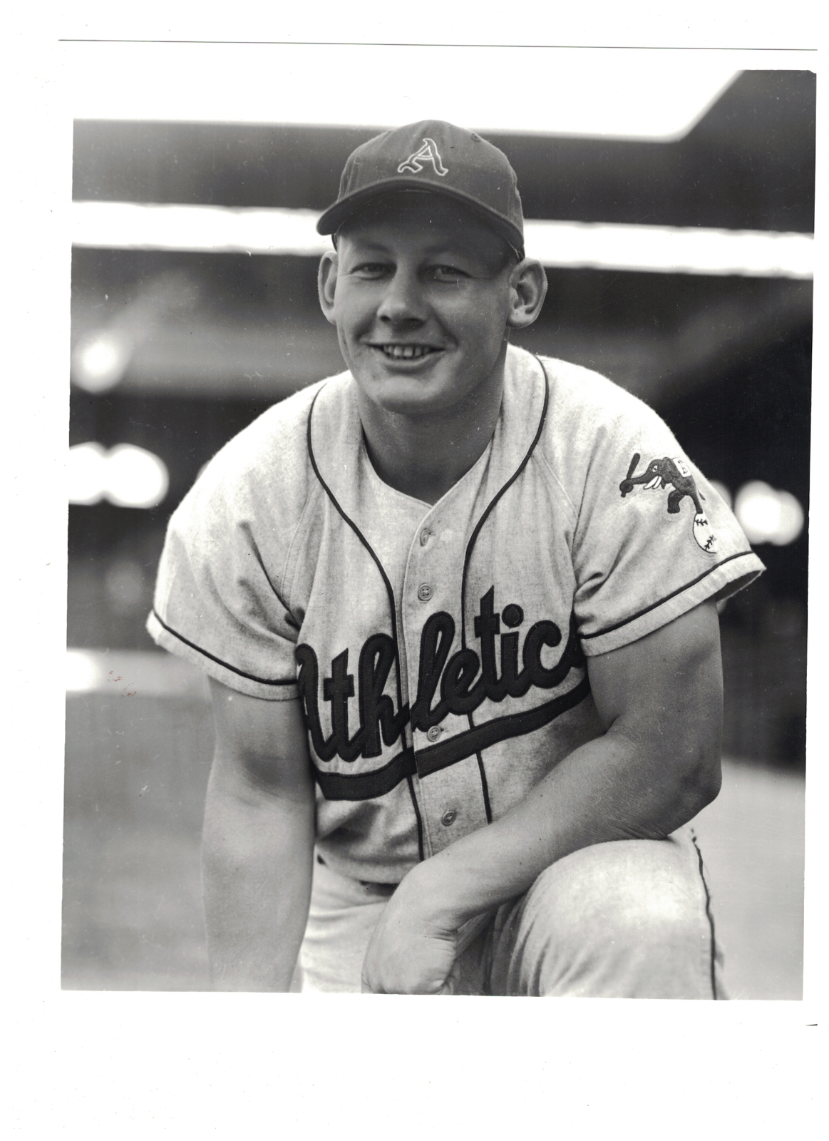 Bill Stewart Kansas City Athletics 8x10 Vintage BRACE Baseball Photo Poster painting RH2