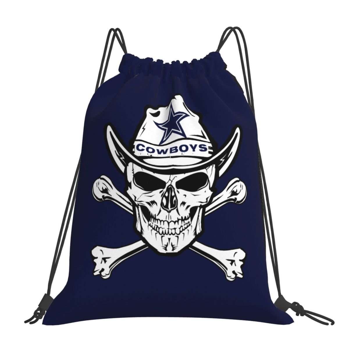 Dallas Cowboys Confederate Skeleton Drawstring Bags for School Gym