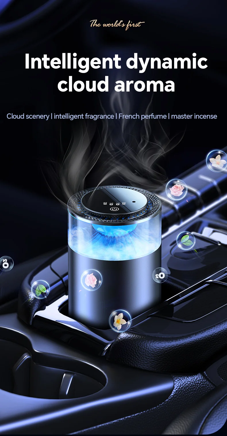 Cloud mist landscape aromatherapy car perfume lasting fragrance cloud mist car fragrance automatic start and stop spray aromatherapy