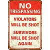 (Multi Style)Warning - Vintage Metal Signs - 30*40cm