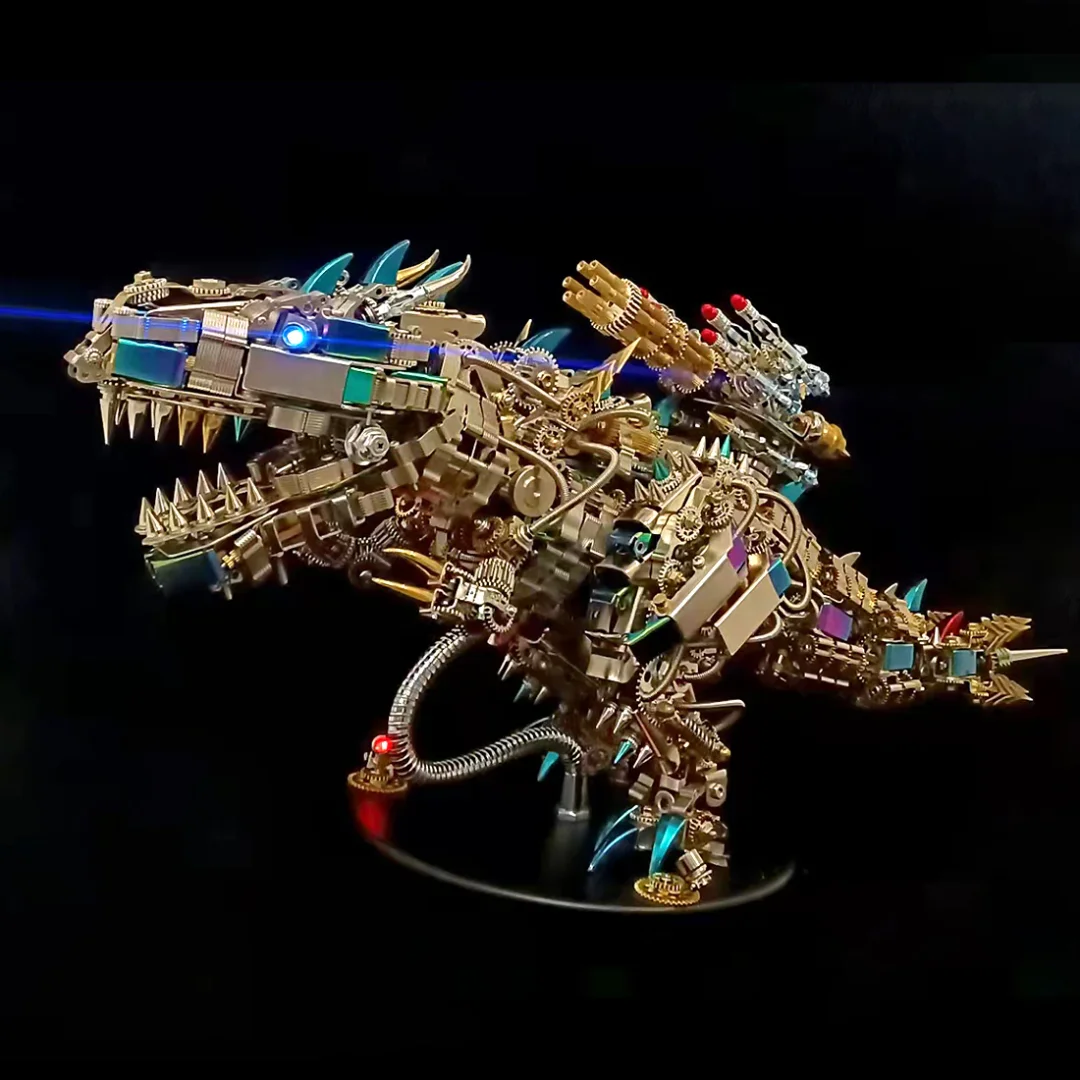 Zestaw Modelu 3D Mechaniczny Latający Smok Dragon Zestaw Modelu 3D Mechaniczny Tyranozaur Rex