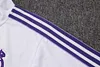 Joyfball 2025/2026 Real Madrid Half-Pull Training Suit White Retro version Football Shirt 1:1 Thai Quality