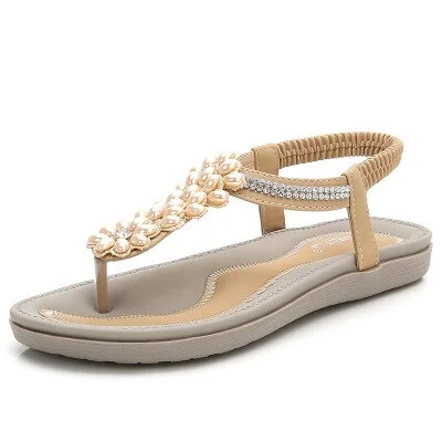 Glglgege Summer New Flat Bottom Sandals Bohemia Comfortable Large Size 35-42 Sandalias Mujer 2018 Shoes Woman Sandals