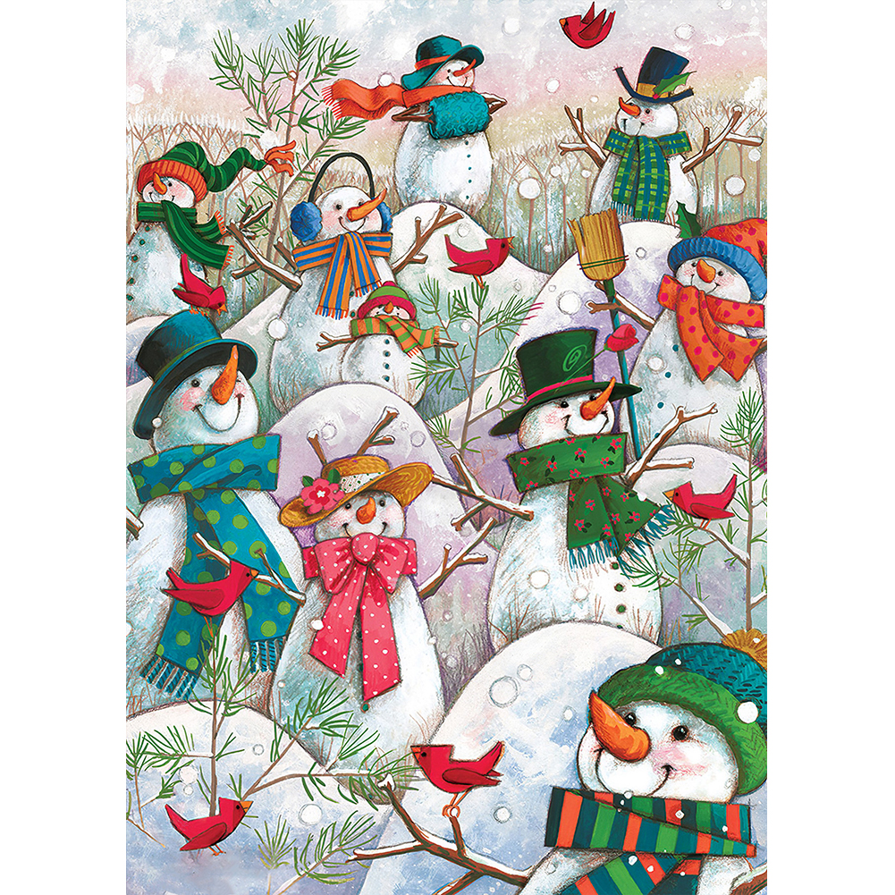 

Snowman - Round Drill Diamond Painting - 30*40CM, 501 Original