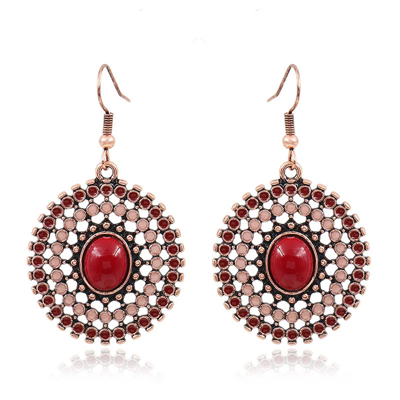 Sunflower gem ladies retro all-match earrings