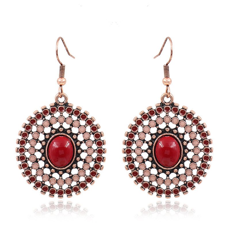 Sunflower gem ladies retro all-match earrings
