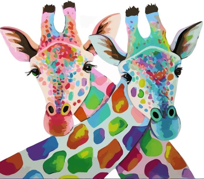

Colorful Giraffes – Paint By Numbers - 40*50CM, 501 Original